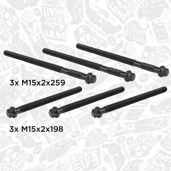 Cylinder Head Bolt Set - BS0016 ET ENGINETEAM - 51.90490.0071, 51.90490.0070, 015.720