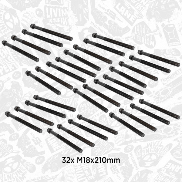 BS0033, Zylinderkopfschraubensatz, Schraubensatz, ET ENGINETEAM, A5419900501, 5419900501