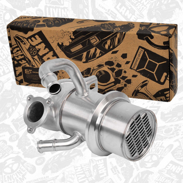 ED0085, Kühler, Abgasrückführung, AGR-Ventil, ET ENGINETEAM, AUDI SEAT SKODA VW OCTAVIA GOLF LEON A3 TT 1,6 / 2,0 TDI CKFB CLHA CUNA 2013+, 04L131512AM, 04L131512BH, 04L131512BR, 04L131512D, 04L131512BQ, CE5000P