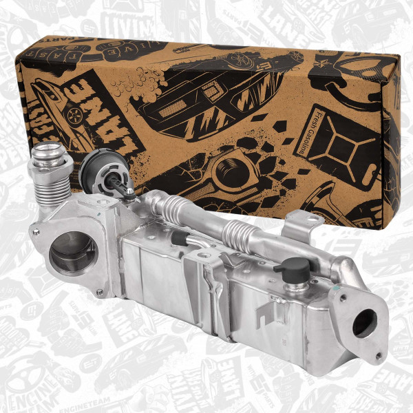 ED0087, Cooler, exhaust gas recirculation, EGR valve, ET ENGINETEAM, BMW 1(F20) 3(E90)  4(F33,F83)  X1(E84) X3(E83) X6(E71,E72) N47 N57 2013+, 11717823210, 7823210, 11717810751, 7810751