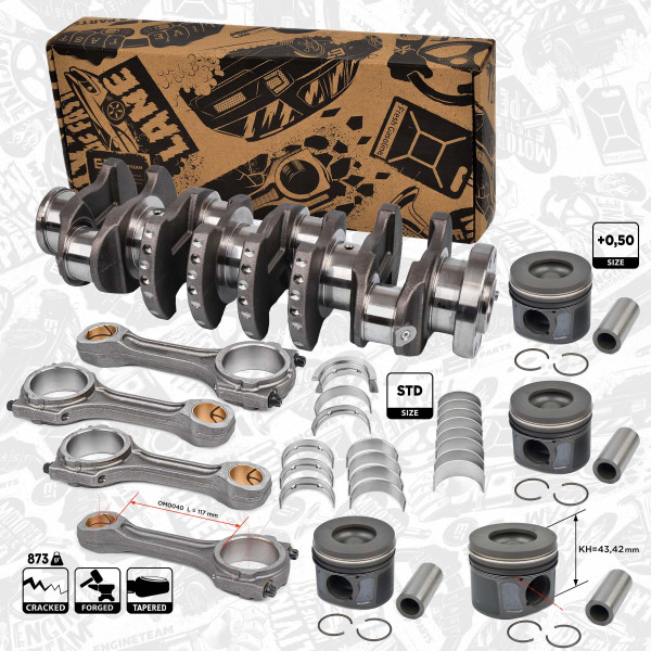 HK0207VR6, Crankshaft, Crankshaft, ET ENGINETEAM, Citroen Fiat Ford Peugeot 2,2DHDi TDCi 4HU 4HV PUMA 2004+, BK2Q-6300-AA, YC1Q-6303-CB, YC1Q6303CB, BK2Q6300AA, 9676251280, 1675258, 1377616, 1377618, 1377620, 9659672280, 9661857980, 9661858180, 9667060880, 9667060980, 9667061080, 1S7Q6200CAA, 1S7Q-6200-CAA, 1S7Q6200CBA, 1S7Q-6200-CBA, 1S7Q6200CCA, 1S7Q-6200-CCA, XS7Q6211BA, 1347408, 1096238, 1099772, 1099876, 1143673, 1143842, 1214454, 2S7Q6333AA