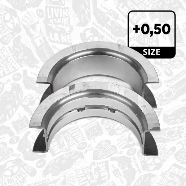 LA000750, Distanzscheibe, Kurbelwelle, Kurbelwellenlager mit Flansch, ET ENGINETEAM, Ginaf C-series, Iveco EuroCargo/EuroFire/Vertis F4AE0481/F4AE0681/F4AE3481 2000+, 2992155, 2995786, 160340, 02-4575H, 02-4575H0.50MM, 160340MEC