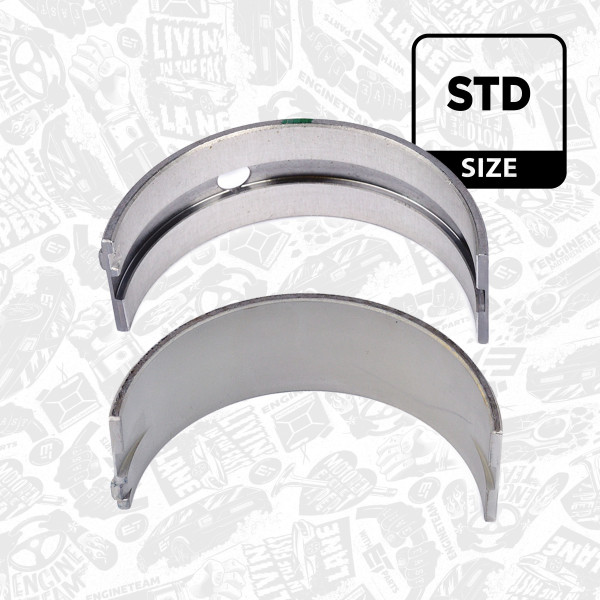 LH000200, Crankshaft Bearings, Main bearing pair, ET ENGINETEAM, Astra HD 8, Iveco Stralis/Trakker/EuroTrakker/EuroTech F2BE0681/F2BE3681 1997+, 1901803, 2991501, 2995992, 2996969, 5006013958, 160160, 845030, 160160MEC