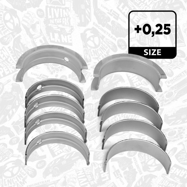 LH001325, Crankshaft Bearings, Main bearing set, ET ENGINETEAM, Citroen Fiat Iveco Peugeot 2,8HDi/D/JTD 8140 1989+, 77884610, 840391, 60-2003-10, 7345M, AEM92890