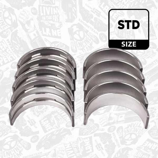 LH005400, Crankshaft Bearings, Main bearing set, ET ENGINETEAM, 122077350R, 842830, 847040