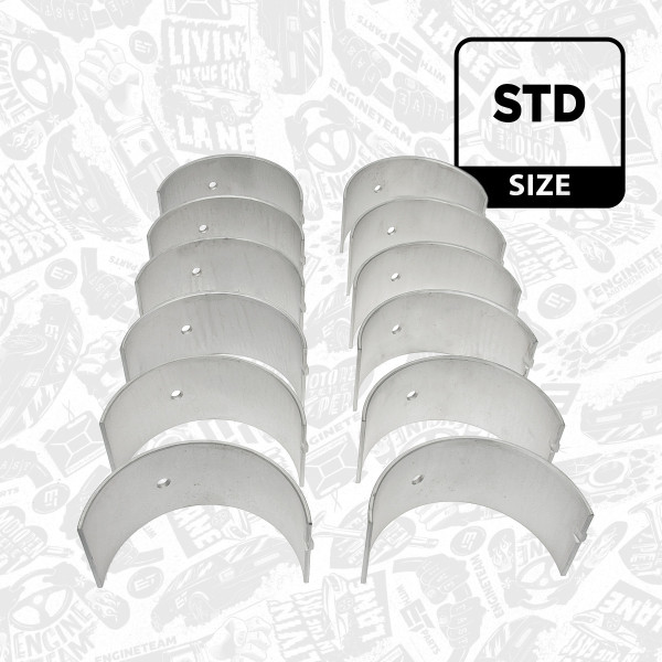 LP001400, Big End Bearings, Connecting rod bearing set, ET ENGINETEAM, Volvo FH/FM/FL D12 1992+, 038PL19914000, 77750600, AEB610040STD, 2.91606, 276134, 61-5158-00, 713923/6STD, 71-3923/6STD, 7139236STD, 72185604, VPR06038STD