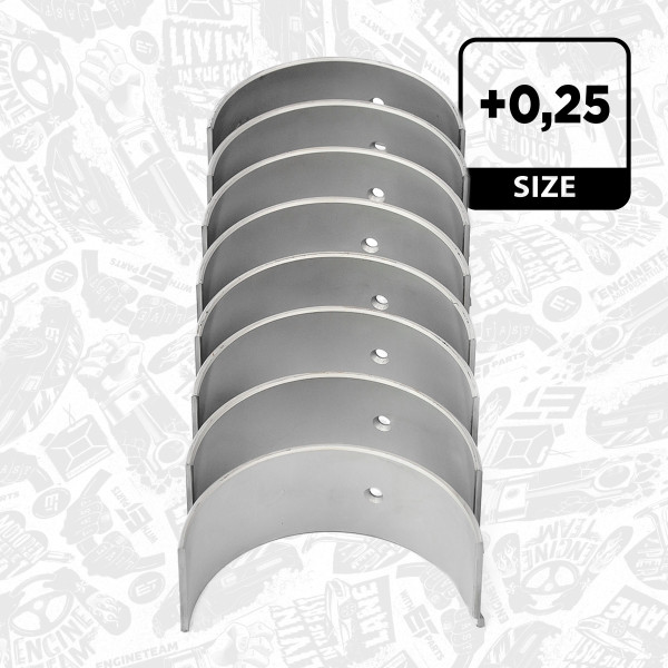 LP001725, Big End Bearings, Connecting rod bearing set, ET ENGINETEAM, Nissan Almera/Navara/Pathfinder 2,2/2,5dCi/DI 2000+, CB-1229A0.25, 61-9046-25