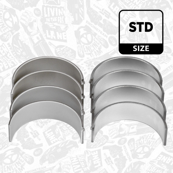 LP003900, Big End Bearings, Connecting rod bearing set, ET ENGINETEAM, BMW MINI 1 X3 2 X5 3 Countryman Clubman Roadster 2,0 BI.Turbo 120 d  2003+, 11247798085, 11247798092, 081PL21836000, 77950600