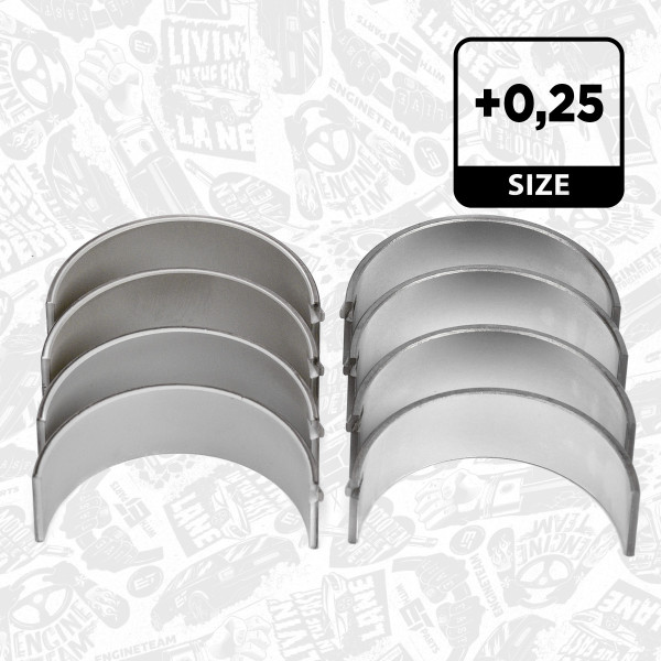 LP003925, Big End Bearings, Connecting rod bearing set, ET ENGINETEAM, BMW MINI 1 X3 2 X5 3 Countryman Clubman Roadster 2,0 BI.Turbo 120 d  2003+, 77950610