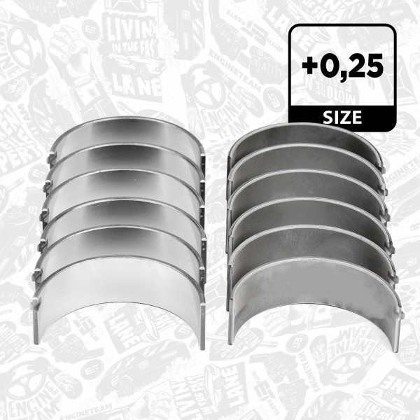 LP004025, Big End Bearings, Connecting rod bearing set, ET ENGINETEAM, BMW 3 X3 5 X5 X6 N57 D30 B 330d 535d 2009+, 77952610
