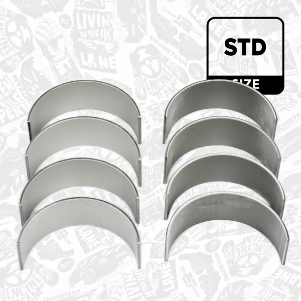 LP004100, Big End Bearings, Connecting rod bearing set, ET ENGINETEAM, Audi Seat Skoda VW A3 Alhambra Altea Fabia Octavia Caddy Passat BXE CAYA 1,6 TDI 1,9 TDI 2002, 045105701, 045105701A, 045105701B, 045105701C, 029PL20897000, 77554600, AEB410130STD