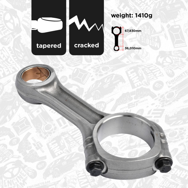 OM0006, Pleuel, Pleuel, ET ENGINETEAM, Fiat Ducato, Iveco Daily 3,0D F1CE0481 2004+, 504113130, 504341496, 41000, 50009238, CO005800, 41001, 504054935