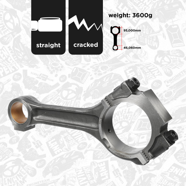 Connecting Rod - OM0008 ET ENGINETEAM - 51024016141, 020310256600, 20060225660