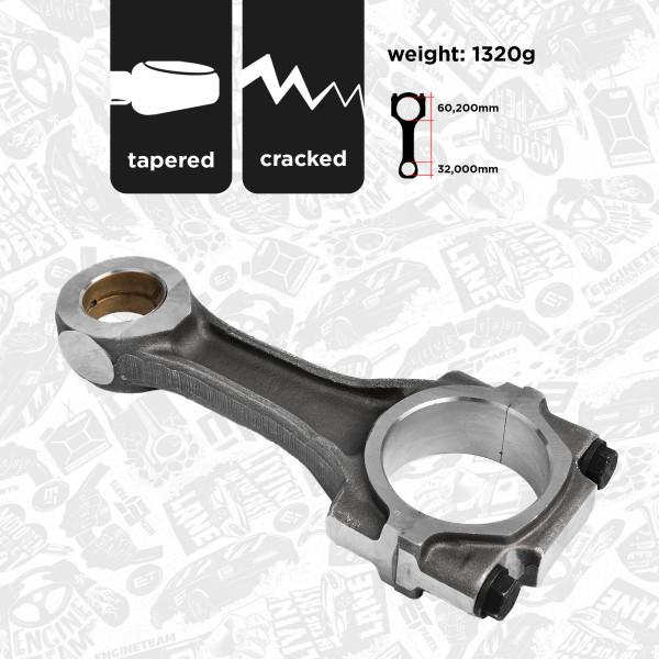 Pleuel - OM0010 ET ENGINETEAM - 500352497, 44730, CO001400