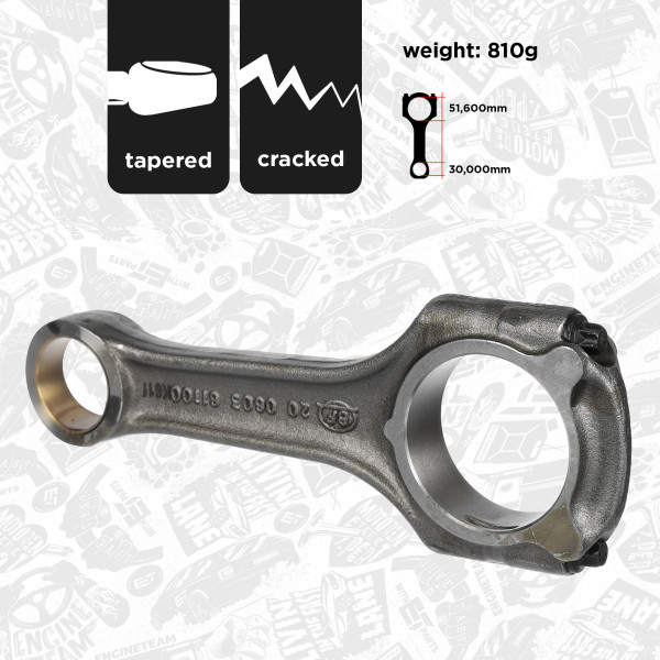 Connecting Rod - OM0013 ET ENGINETEAM - 6460300020, 6110300520, 010310611000