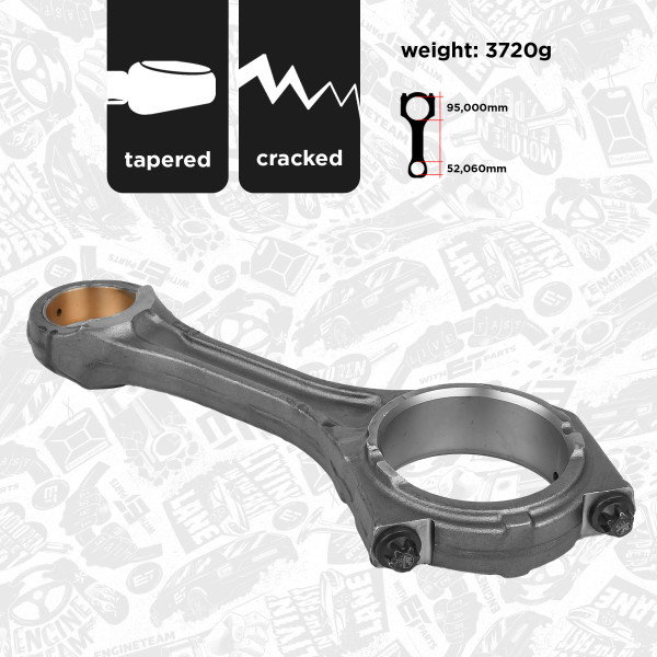 Connecting Rod - OM0020 ET ENGINETEAM - 51024006066, 51024006120, 020310206600