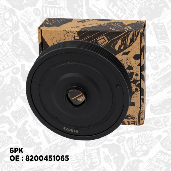PC0013, Belt Pulley, crankshaft, Crankshaft belt pulley, ET ENGINETEAM, Renault Megane 1,9dCi F9Q 2002+, 8200451065, 8200276838, 8200638754, 8200523061, 8200817580, 8200297934