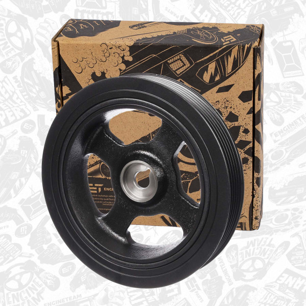 PC0016, Belt Pulley, crankshaft, Crankshaft belt pulley, ET ENGINETEAM, Hyundai i20/i30, Kia Ceed/Rio 1,4/1,6 G4FA/G4FC 2010+, 231242B000, 23124-2B000, 231242B010, 23124-2B010