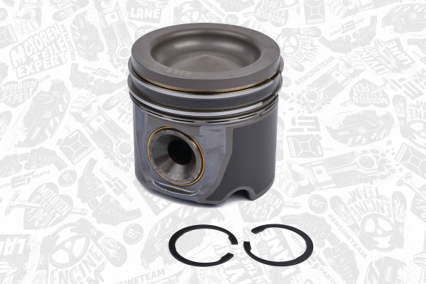 PM001000, Piston, Complete piston with rings and pin, ET ENGINETEAM, Class Case-IH Mercedes-Benz Travego Setra Actros OM521 OM522 OM541 OM542 OM941 OM942 Euro2 Euro3 1996+, 5410300217, 5410300417, 5410301217, 5410301617, 5410302437, 0032300, 010320500000, 40448600, 858210, 87-136000-00, 0052600, 40448601, 87-289600-00, 99378600, 0012300, 5410300437, 5410300737, 5410300837, 5410300937, 5410301037, 5410301137, 5410301817, 5410302237, 5410302317, 5410303037, 5410303237, 5410303617, 5410303817, 5410370301, 858210MEC