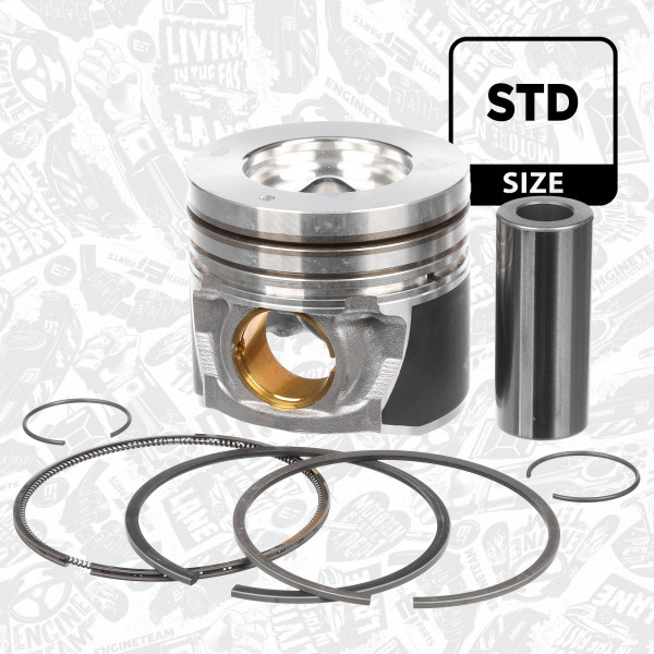 PM003000, Piston, Complete piston with rings and pin, ET ENGINETEAM, Kia Ceed Sportage, Hyundai I30 Tuscon Gets 2,0CRDi D4EA 2005+, 23410-27910, 2341027910