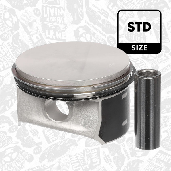 PM003500, Piston, Complete piston with rings and pin, ET ENGINETEAM, Opel Astra G/H/Vectra C 1,6i Z 16 XEP 2000+, 55556753, 5623242, 0122100, 40388600