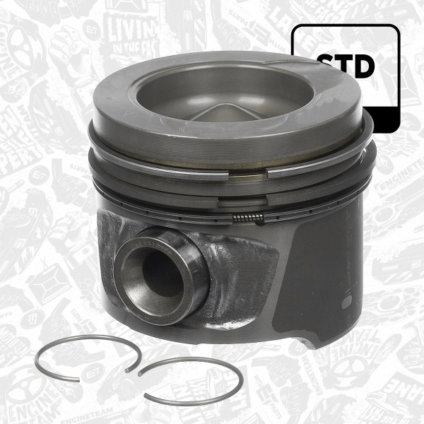 PM003800, Piston, Complete piston with rings and pin, ET ENGINETEAM, 8200405109, 87-123400-30