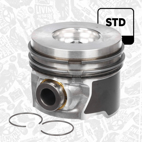 PM004200, Piston, Complete piston with rings and pin, ET ENGINETEAM, Hyundai Grandeur/Santa Fé 2,2CRDi D4EB 2006+, 2341027940, 2341027941, 2341027942, 2341027943, 2341027944, 856710, 2304027940, 23040-27940, 2304027941, 23040-27941, 2304027942, 23040-27942, 23410-27940, 23410-27941, 23410-27942, 23410-27943, 23410-27944, 408701DB, 408701DBSTD, 71-2461-00, PK-30045