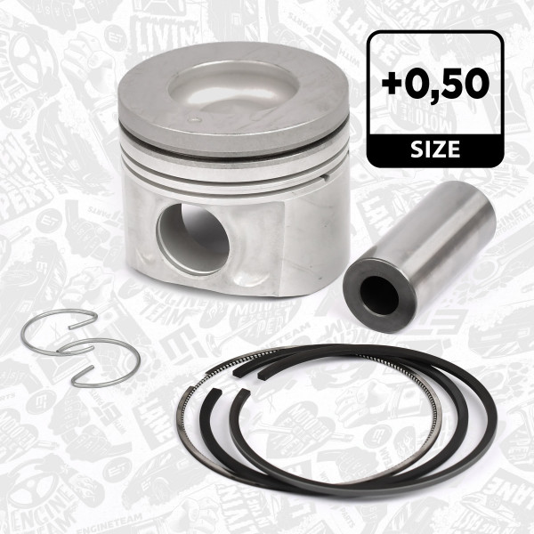 PM004550, Piston, Complete piston with rings and pin, ET ENGINETEAM, Nissan Atleon/Cabstar/Patrol 3,0DTi ZD30DDT/ZD30DDTi 2000+, 41274620, 12010DB000, 12010-DB000, 12010DB010, 12010-DB010, 40960ADB, PK21311, PK-21311