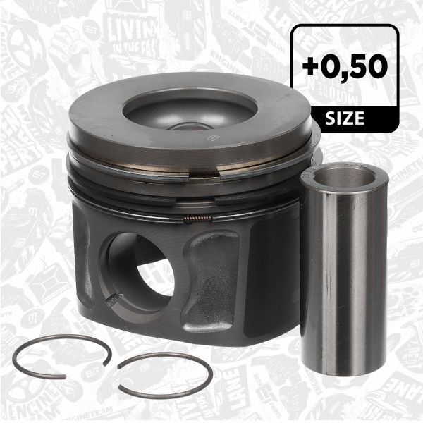 PM005850, Piston, Complete piston with rings and pin, ET ENGINETEAM, Ford Duratorq 2,2TDCi 2006+, 41252620, 854055, 87-427707-40