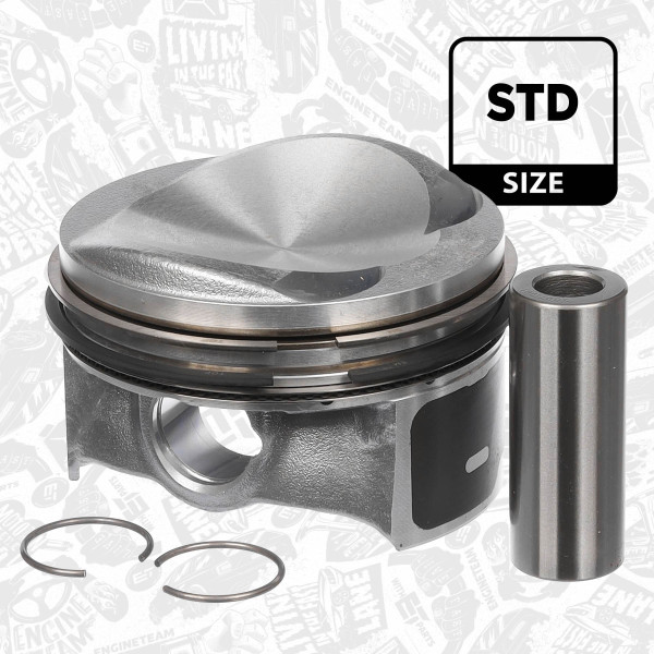 PM006000, Kolben, Kolben komplett mit Ringen und Bolzen, ET ENGINETEAM, Skoda Superb, VW Tiguan, Audi Seat 1,8TSi BYT BZB CEAA 2006+, 06H107065BK, 06H107099AE, 06H107065T, 06J107065AG, 40251600