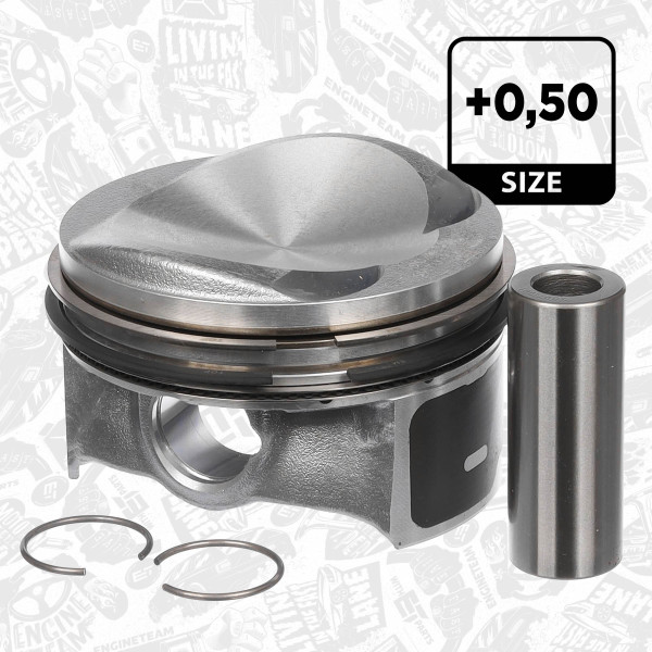 PM006050, Piston, Complete piston with rings and pin, ET ENGINETEAM, Skoda Octavia Superb, VW Passat Tiguan, Audi Seat 1,8TSi BYT BZB CEAA, 40251620