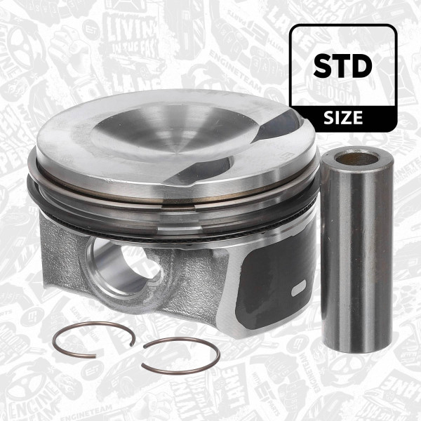 PM006300, Piston, Complete piston with rings and pin, ET ENGINETEAM, Skoda Superb Octavia, VW Golf Tiguan 2,0TFSi CCZA CCZB 2006+, 06H107065AB, 06H107099AM, 06H107065AM, 06H107065BE, 06J107065AH, 028PI00119000, 40247600