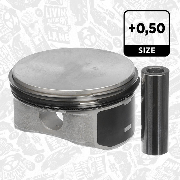 PM006750, Piston, Complete piston with rings and pin, ET ENGINETEAM, Opel Meriva Vectra 1,8 16V X18XE Z18XE 2001+, 0120201, 852765, 99741610