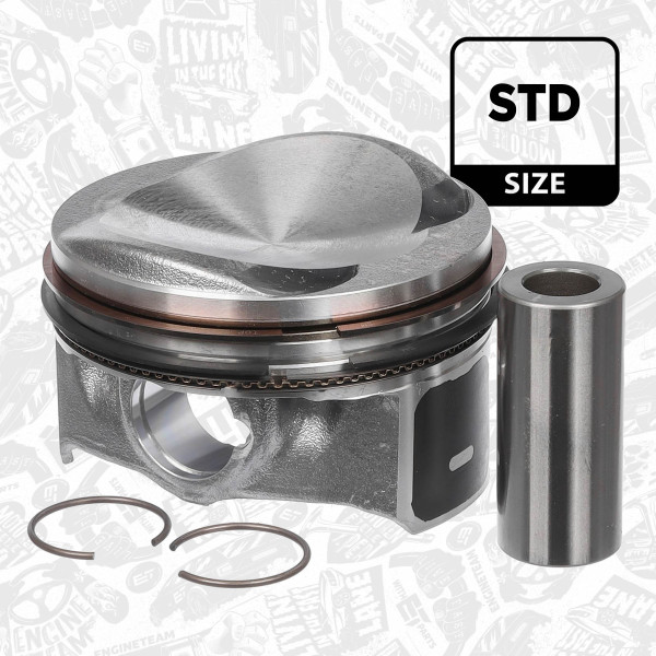 PM006900, Kolben, Kolben komplett mit Ringen und Bolzen, ET ENGINETEAM, 06H107065DL, 06H107065BS, 06H107065BF, 06H107065DF, 06H107065CP, 41197600