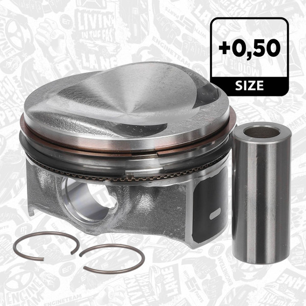 PM006950, Piston, Complete piston with rings and pin, ET ENGINETEAM, 41197620
