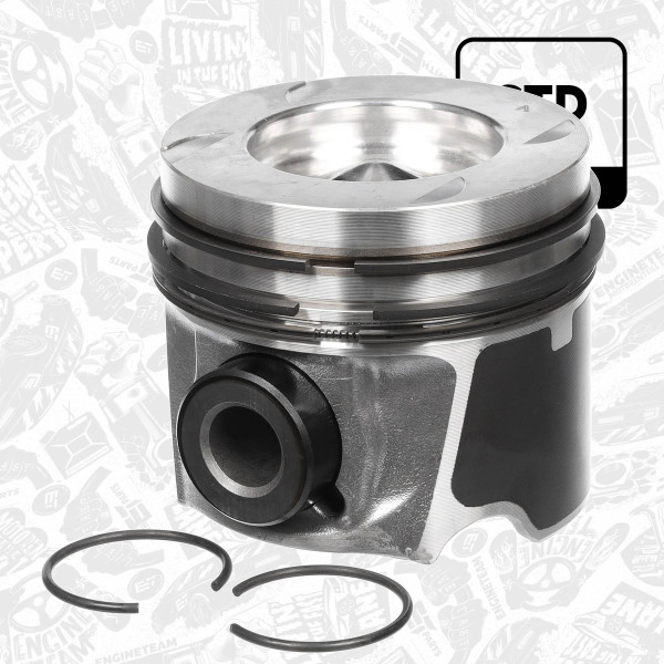 PM011100, Piston, Complete piston with rings and pin, ET ENGINETEAM, 120104953R, 6220300100, 120105460R, 6220300200, 120108530R, 6220300300, 120A10010R, A6220300100, 120A11718R, A6220300200, 120A13832R, A6220300300, 40892600, 87-424900-00