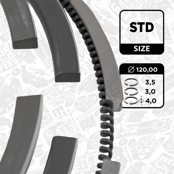 R1003100, Piston Ring Kit, Piston rings - 1 piston set, ET ENGINETEAM, MAN TGA/TGS/TGX D 2066 LF/LOH/LUH 2004+, 51025030787, 51025030819, 51025030789, 51025030873, 51025030874, 51025030886, 020321206600, 08-423000-00, 20922N0, 800071610000, 9-3136-00