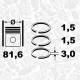 Piston Ring Kit - R1003200 ET ENGINETEAM - 630549, 630550, 632112