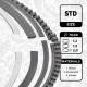 Piston Ring Kit - R1003700 ET ENGINETEAM - 01221N0, 08-427800-00, 800072040000
