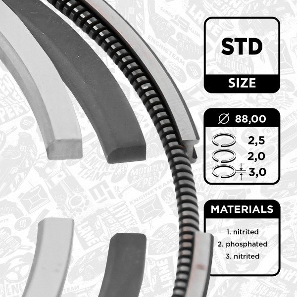 Piston Ring Kit - R1008200 ET ENGINETEAM - 6110300024, 6110300324, 800048010000