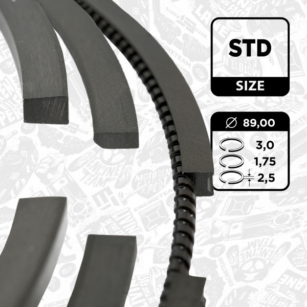 R1008800, Piston Ring Kit, Piston rings - 1 piston set, ET ENGINETEAM, 4431757, 93161856, 02213N0, 800059040000