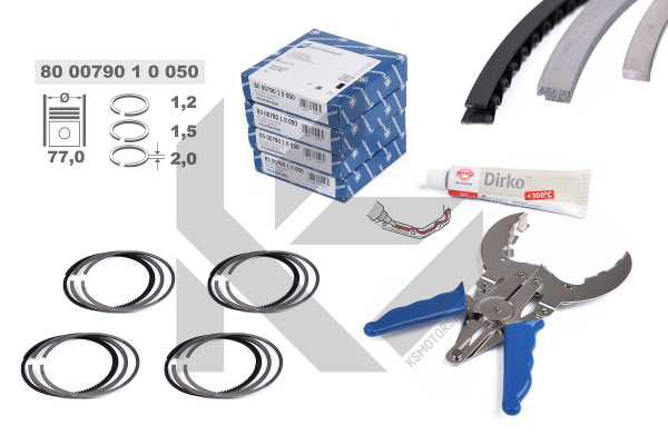 R1009650KS, Piston Ring Kit, Repair set - pistons rings (for 1 engine), KOLBENSCHMIDT, 800079010050S, 03C198151M, 800079010050
