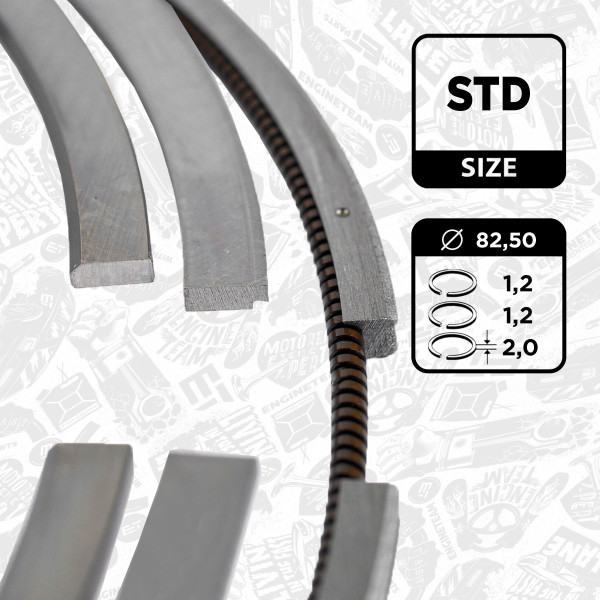R1010400, Kolbenringsatz, Kolbenringsatz für 1 Kolben, ET ENGINETEAM, 06H198151B, 06J198151P, 06H198151C, 800077510000