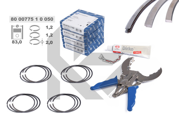 R1010450KS, Piston Ring Kit, Repair set - pistons rings (for 1 engine), KOLBENSCHMIDT, 800077510050S, 02814N2, 800077510050