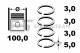 Piston Ring Kit - R1011200 ET ENGINETEAM - 59010391, 62010304, 62110096