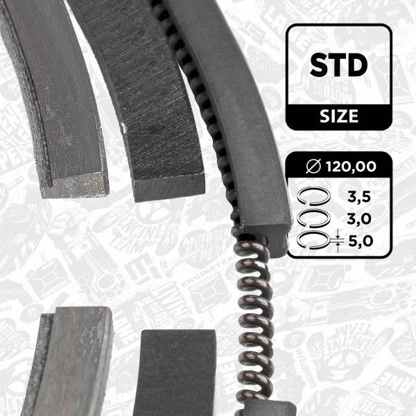 Piston Ring Kit - R1011700 ET ENGINETEAM - 50011922, 50011922/1, 800032610000