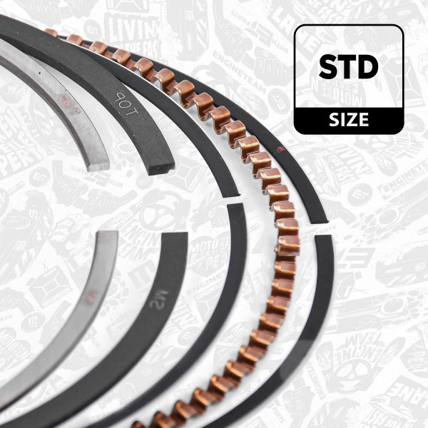 R1012100, Kolbenringsatz, Kolbenringsatz für 1 Kolben, ET ENGINETEAM, Seat Skoda VW Ibiza IV Cordoba Fabia Rapid Golf Bora CGPA BZG 1,6 16V 1,2 2000+, 030198151E, 03061N0, 08-116100-00, 800042110000, 800054110000