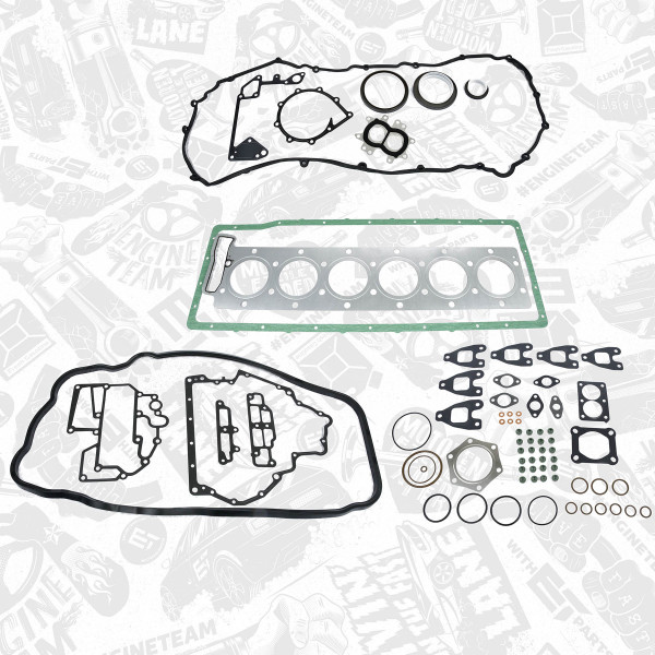 TS0022, Full Gasket Set, engine, Full gasket set, ET ENGINETEAM, MAN TGA 18.390 26.350 26.360 26.390 2004+, 01-37180-01, 198.610, 198.611