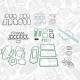 Full Gasket Set, engine - TS0025 ET ENGINETEAM - 13488503, 01-34885-03, 733.800