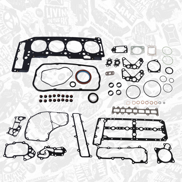 TS0027, Full Gasket Set, engine, Full gasket set, ET ENGINETEAM, Iveco Fiat Citroen Peugeot Daily Ducato Jumper Boxer 3,0D 3,0HDi F1CE3481E, 2996891, 8099718, 01-36885-03, 50280800, T893200